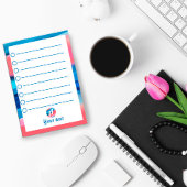 Notes post-it abstraites en rose bleu