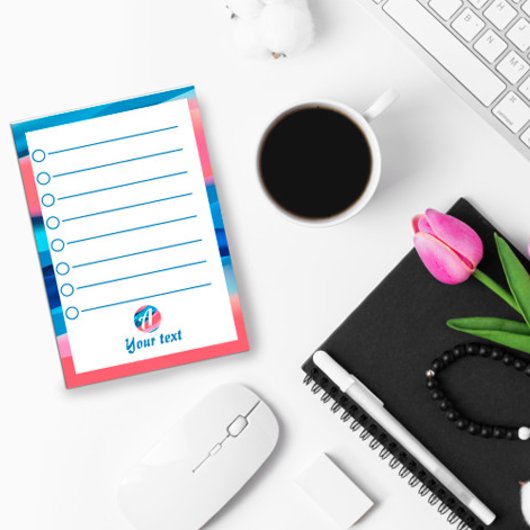 Notes post-it abstraites en rose bleu