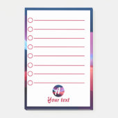 Notes post-it abstraites post-it bleu foncé (Devant)