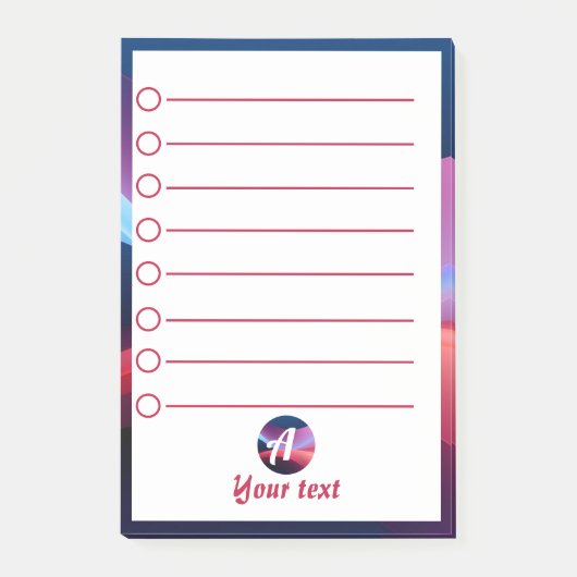 Notes post-it abstraites post-it bleu foncé (Devant)