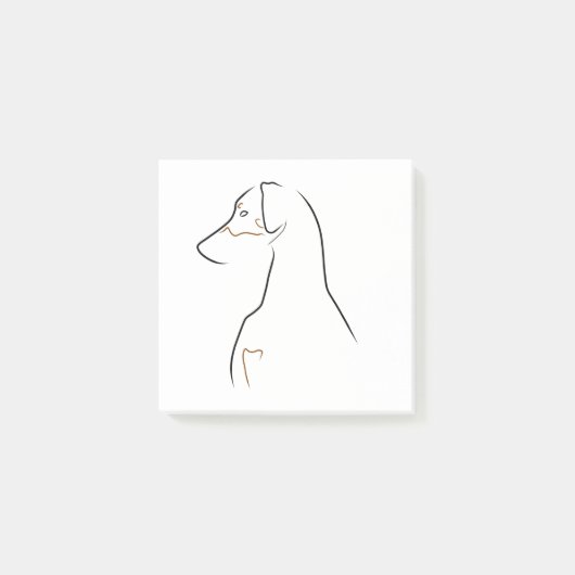 Notes post-it - Art naturel de ligne de fond (Devant)