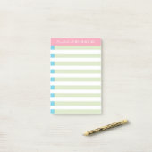 Notes Post-it® avec bandes vertes (Sur un bureau)