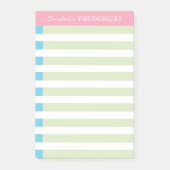 Notes Post-it® avec bandes vertes (Devant)