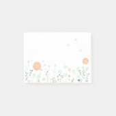 Notes post-it avec chrysanthème orange (Devant)