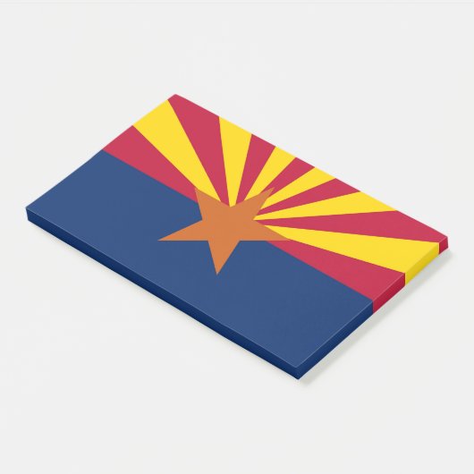 Notes post-it avec drapeau de l'Arizona, USA (Incliné)