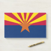 Notes post-it avec drapeau de l'Arizona, USA (Sur un bureau)