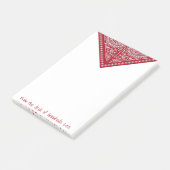 Notes post-it Bandana rouge (Incliné)