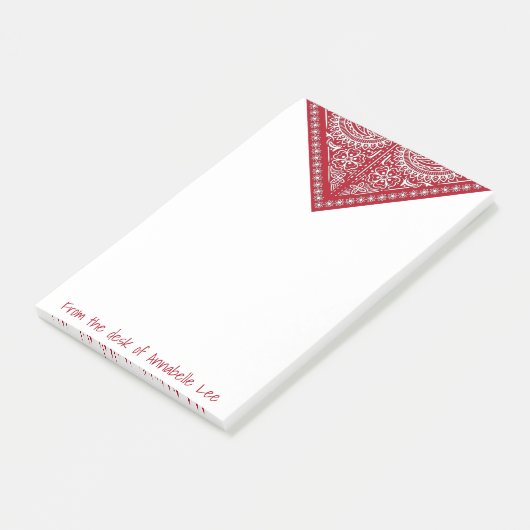 Notes post-it Bandana rouge (Incliné)