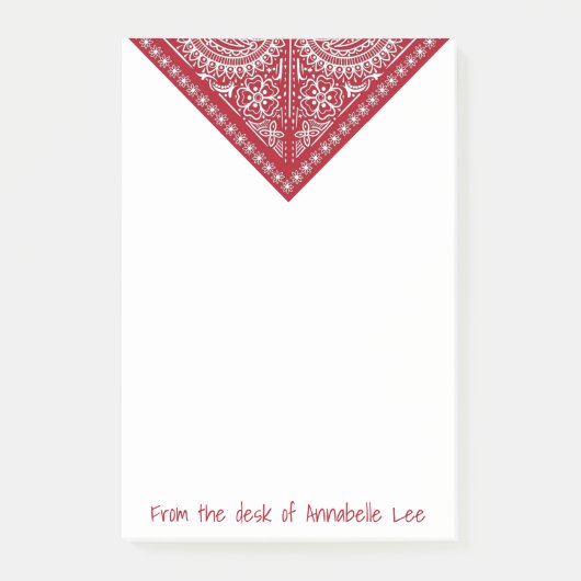 Notes post-it Bandana rouge (Devant)