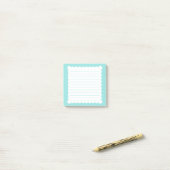 Notes Post-it® Bleu Mint (Sur un bureau)