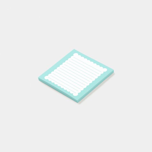 Notes Post-it® Bleu Mint (Incliné)