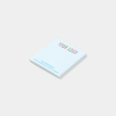 Notes Post-it® bleues Logo Entreprise De la part d (Incliné)
