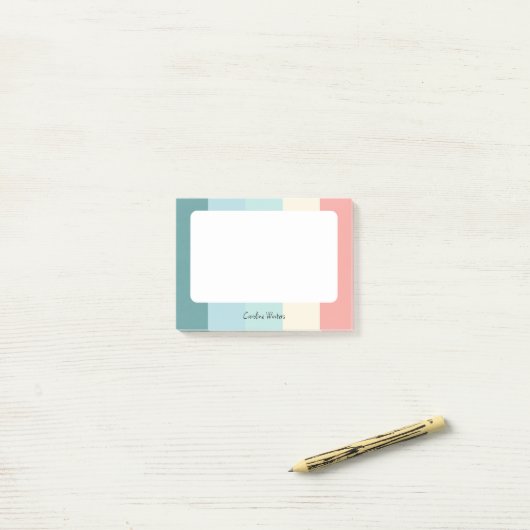 Notes post-it bloquées couleur sucre de canne (Sur un bureau)