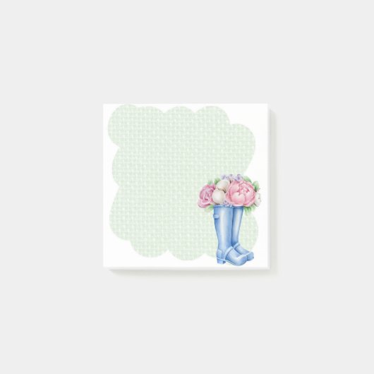 Notes Post-it 'Boots and Roses' (Devant)