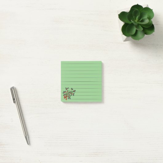 Notes Post-it Branches de houx (Bureau)