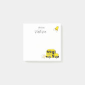 Notes post-it Bus scolaire jaune Retour à l'école (Devant)