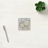 Notes post-it cercle rétro néon illusion (Bureau)