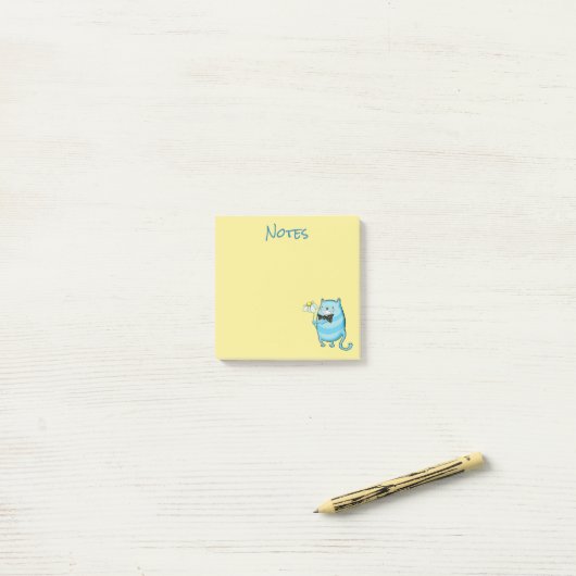 Notes Post-It Chat & Daisy (Sur un bureau)