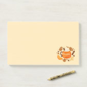 Notes post-it Citrouilles d'automne (Sur un bureau)