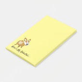 Notes Post-It® Corgi, 4" x 6" Post-it (Incliné)