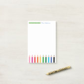 Notes Post-it Crayon de Couleur Personnalisé pour (Sur un bureau)