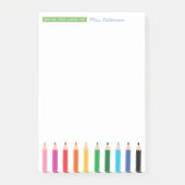 Notes Post-it Crayon de Couleur Personnalisé pour (Devant)