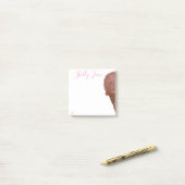 Notes post-it CRÈME GLACE PERSONNALISÉE (Sur un bureau)