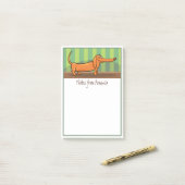 Notes post-it Dachshund amusantes (Sur un bureau)