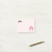 Notes Post-it d'amour de flamant rose (Sur un bureau)