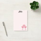 Notes Post-it d'amour de flamant rose (Bureau)