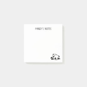 Notes Post-it® de 3 po x 3 po de l'ours de panda