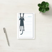 Notes post-it de chat noir amusant (Bureau)
