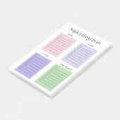 Notes Post-it de choses à faire organisées de coul (Incliné)