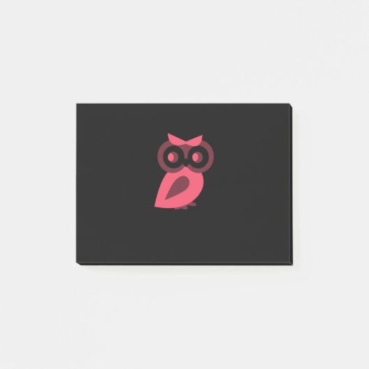 Notes post-it® de Chouette rose (Devant)