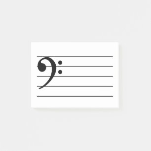 Notes post-it de Clé de basse