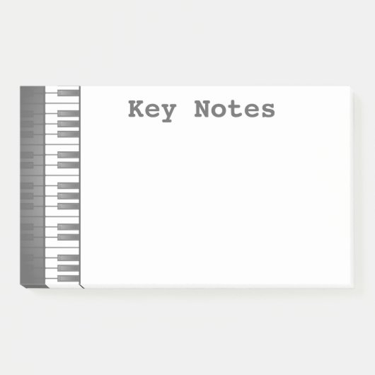 Notes post-it de conception de clavier de piano (Devant)