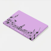 Notes post-it de conception musicale noire (Incliné)