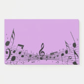 Notes post-it de conception musicale noire (Devant)