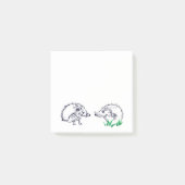 Notes post-it de dessin de hérisson mignon (Devant)