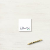 Notes post-it de dessin de hérisson mignon (Sur un bureau)