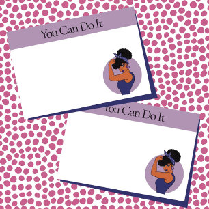 Notes Post-it de femme noire forte