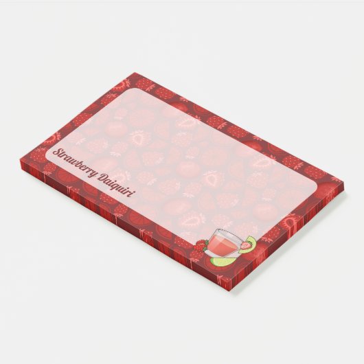 Notes post-it de fraise Daiquiri (Incliné)