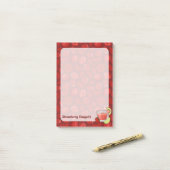 Notes post-it de fraise Daiquiri (Sur un bureau)