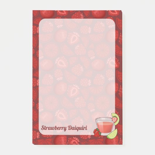 Notes post-it de fraise Daiquiri (Devant)