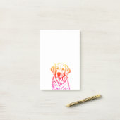 Notes post-it de Golden Retriever (Sur un bureau)