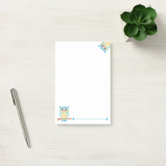 Notes Post-It de hibou (Bureau)
