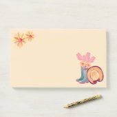 Notes Post-It de jardinage floral (Sur un bureau)