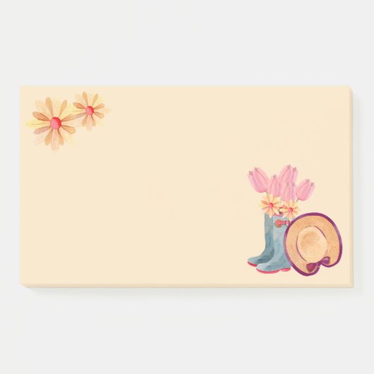 Notes Post-It de jardinage floral (Devant)