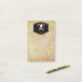 Notes post-it de Jolly roger personnalisé (Cutlass (Sur un bureau)