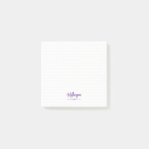 Notes post-it de Knit personnalisé pourpre